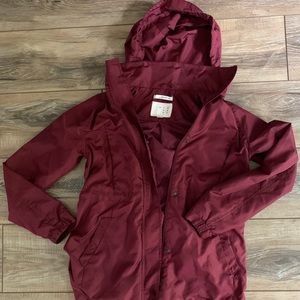 Women’s Maroon Rain Jacket